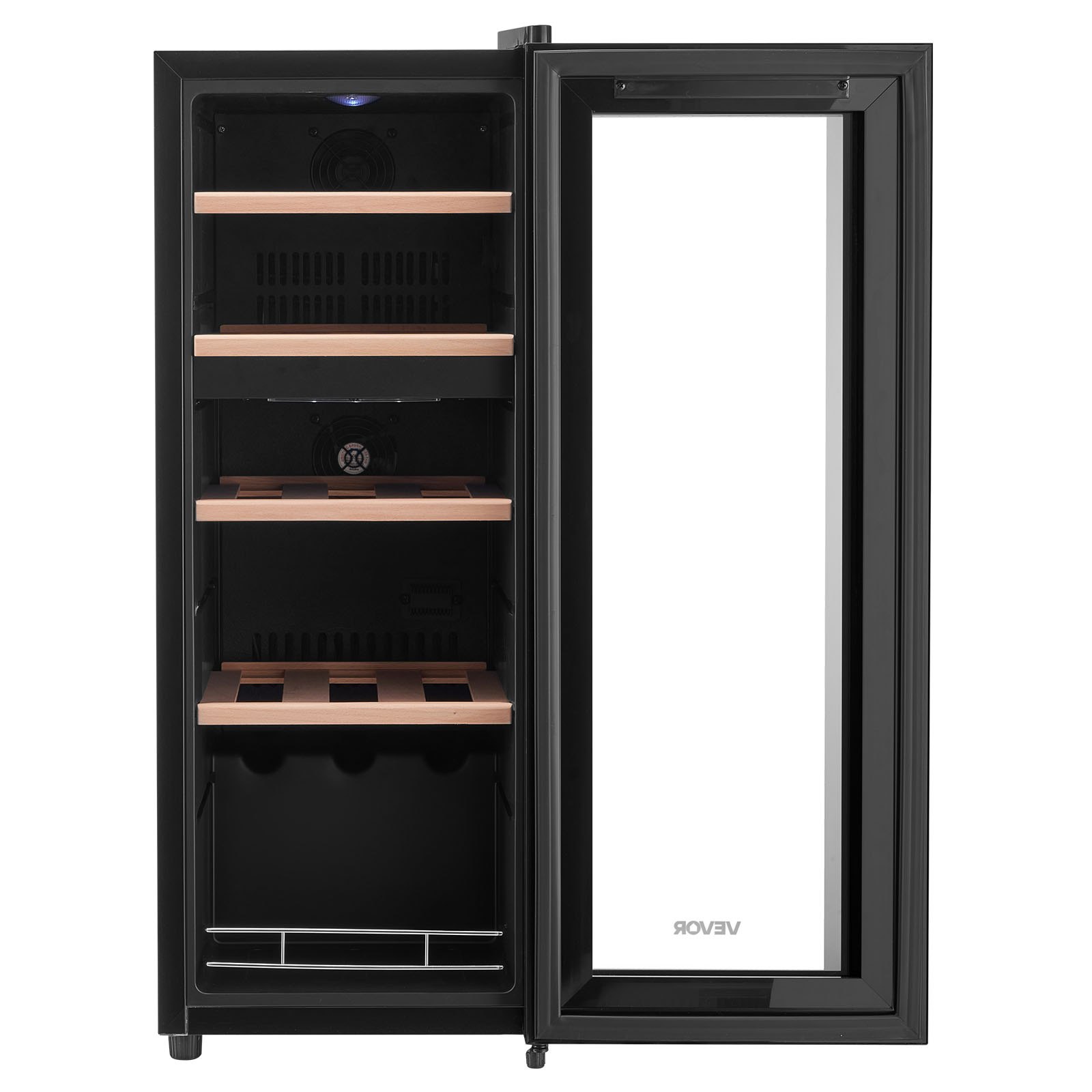 VEVOR 20 Bottle Wine Fridge, Freestanding Wine Cooler Refrigerator, Dual Zone Cooler, 41℉ to 65℉ Adjustable Temp Mini Cellar, Glass Door, For Home Office Bar, Red White Champagne or Sparkling Wines