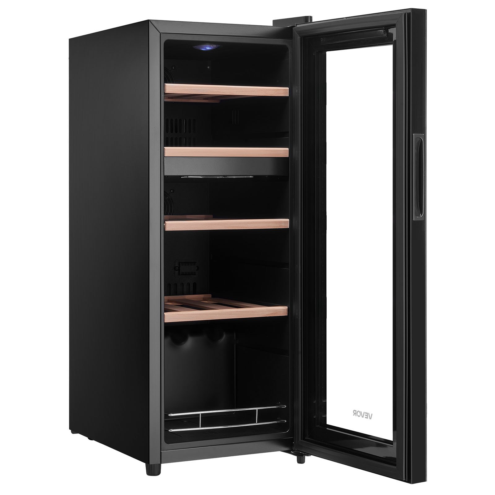 VEVOR 20 Bottle Wine Fridge, Freestanding Wine Cooler Refrigerator, Dual Zone Cooler, 41℉ to 65℉ Adjustable Temp Mini Cellar, Glass Door, For Home Office Bar, Red White Champagne or Sparkling Wines