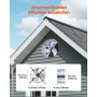 15 Inch Gable Mount Fan 1300 CFM Attic Exhaust Fan with Adjustable Thermostat