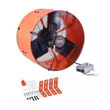 16 Inch Gable Mount Fan 2940 CFM Attic Exhaust Fan with Adjustable Thermostat