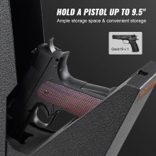 VEVOR Mounted Gun Safe for Pistols Biometric Gun Safe 3 Access Ways for 1 Pistol