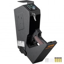 VEVOR Pengeskab Monteret Pistolsafe til Pistoler Biometrisk Pistolsikker 3 Adgangsveje til 1 Pistol