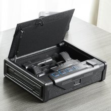 VEVOR Gun Safe for Pistols Biometric Gun Safe with 3 Access Ways for 2 Pistols