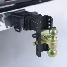 VEVOR Adjustable Trailer Hitch, 15cm Drop & 11.43cm Rise Hitch Ball Mount with 6.35cm Receiver, Solid Tube, 6577 kgs GTW, 5.08cm & 5.08-0.79cm 45# Steel Tow Balls with Key Lock for Truck Towing