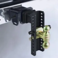 VEVOR Adjustable Trailer Hitch, 10-Inch Drop & 8.5-Inch Rise Hitch Ball Mount with 2.5-Inch Receiver Solid Tube, 14,500 lbs GTW, 2-Inch & 2-5/16-Inch 45# Steel Tow Balls with Key Lock for Truck Towing