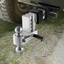 Adjustable Trailer Hitch 2.5" Receiver 4" Drop Tri-Ball Hitch 18500 lbs