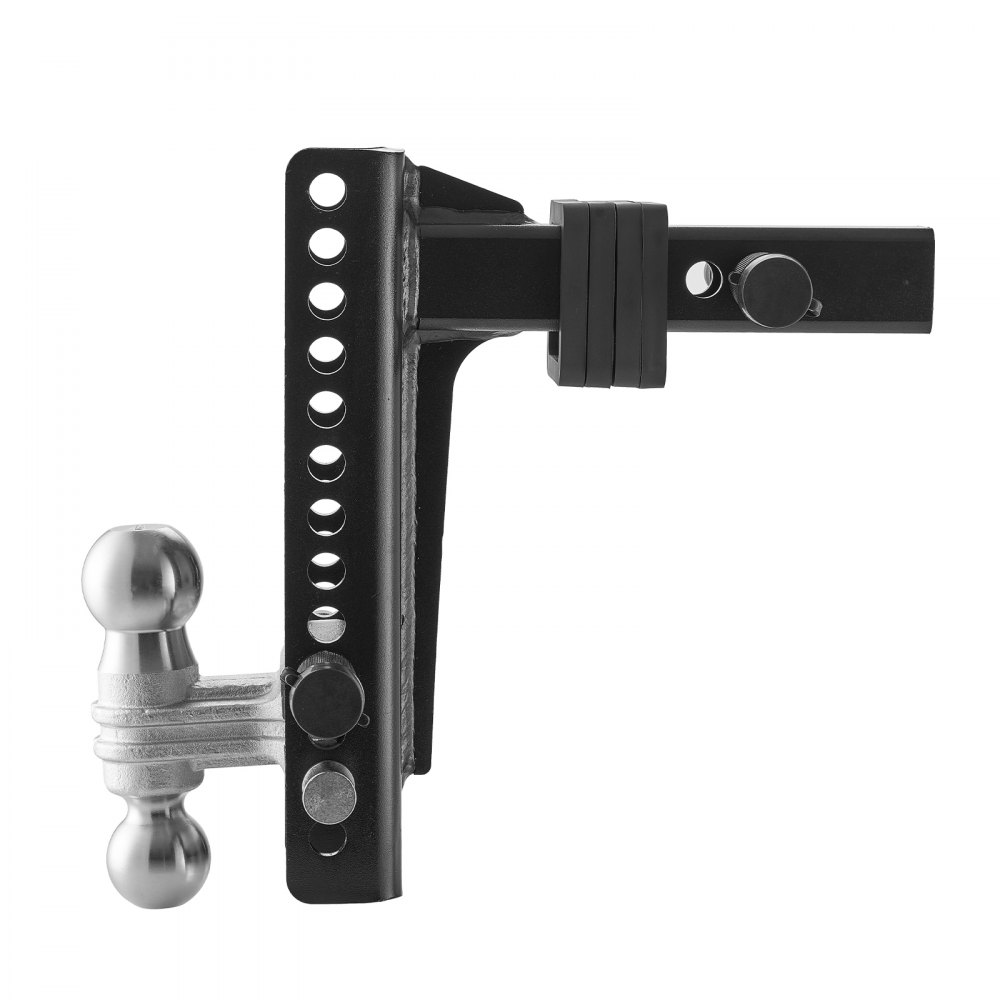 VEVOR Adjustable Trailer Hitch, 10-Inch Drop Hitch Ball Mount, Fit 2" Receiver, Heavy Duty Trailer Tow Hitch with 2" & 2-5/16"Balls, 21500 lbs GTW, Receiver Hitch with Anti-Theft Pin, Solid Ball Mount