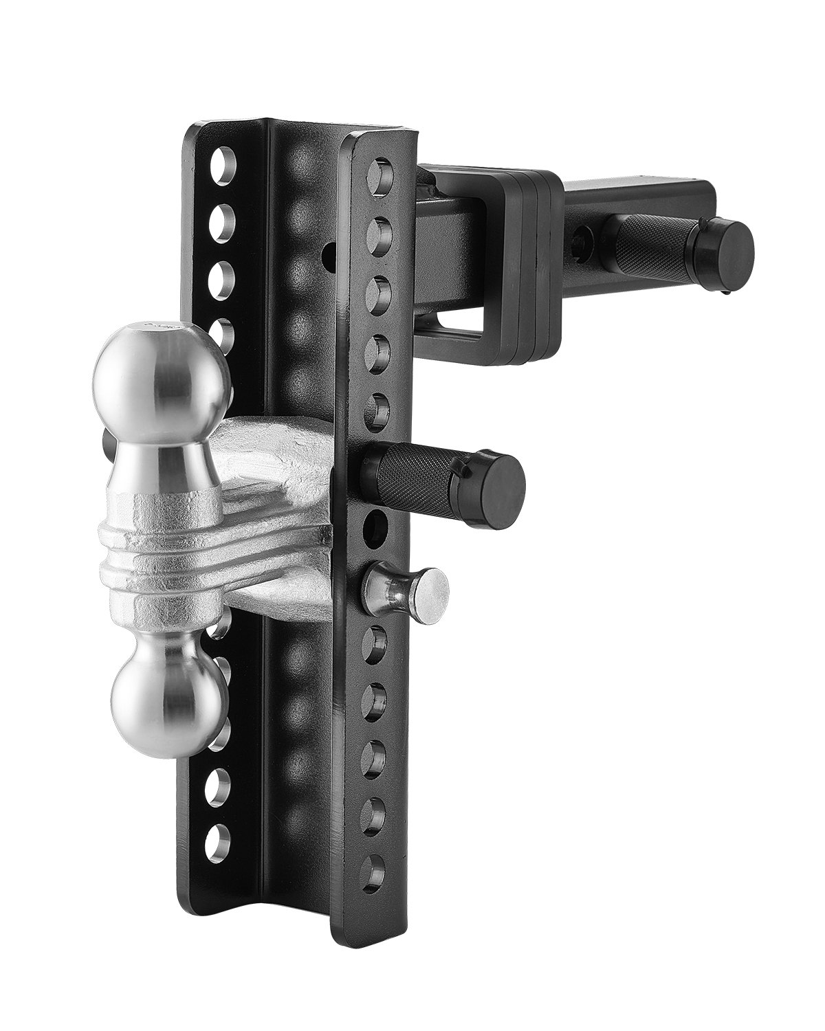 VEVOR Adjustable Trailer Hitch, 10-Inch Drop Hitch Ball Mount, Fit 2" Receiver, Heavy Duty Trailer Tow Hitch with 2" & 2-5/16"Balls, 21500 lbs GTW, Receiver Hitch with Anti-Theft Pin, Solid Ball Mount