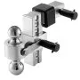 Enganche de remolque ajustable VEVOR, con caída de 15 cm, montaje de triple bola para receptor de enganche de 5 cm, bola de remolque de 4,8 cm, 5 cm y 7,6 cm, capacidad máxima de 687 kg, ideal para vehículos recreativos, vehículos todo terreno y camiones.
