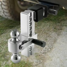 Adjustable Trailer Hitch 2" Receiver 8" Drop Tri-Ball Hitch 15000 lbs