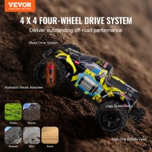 Carro de controle remoto VEVOR Escala 1:18 Todo terreno 4WD Off-Road Truck para crianças