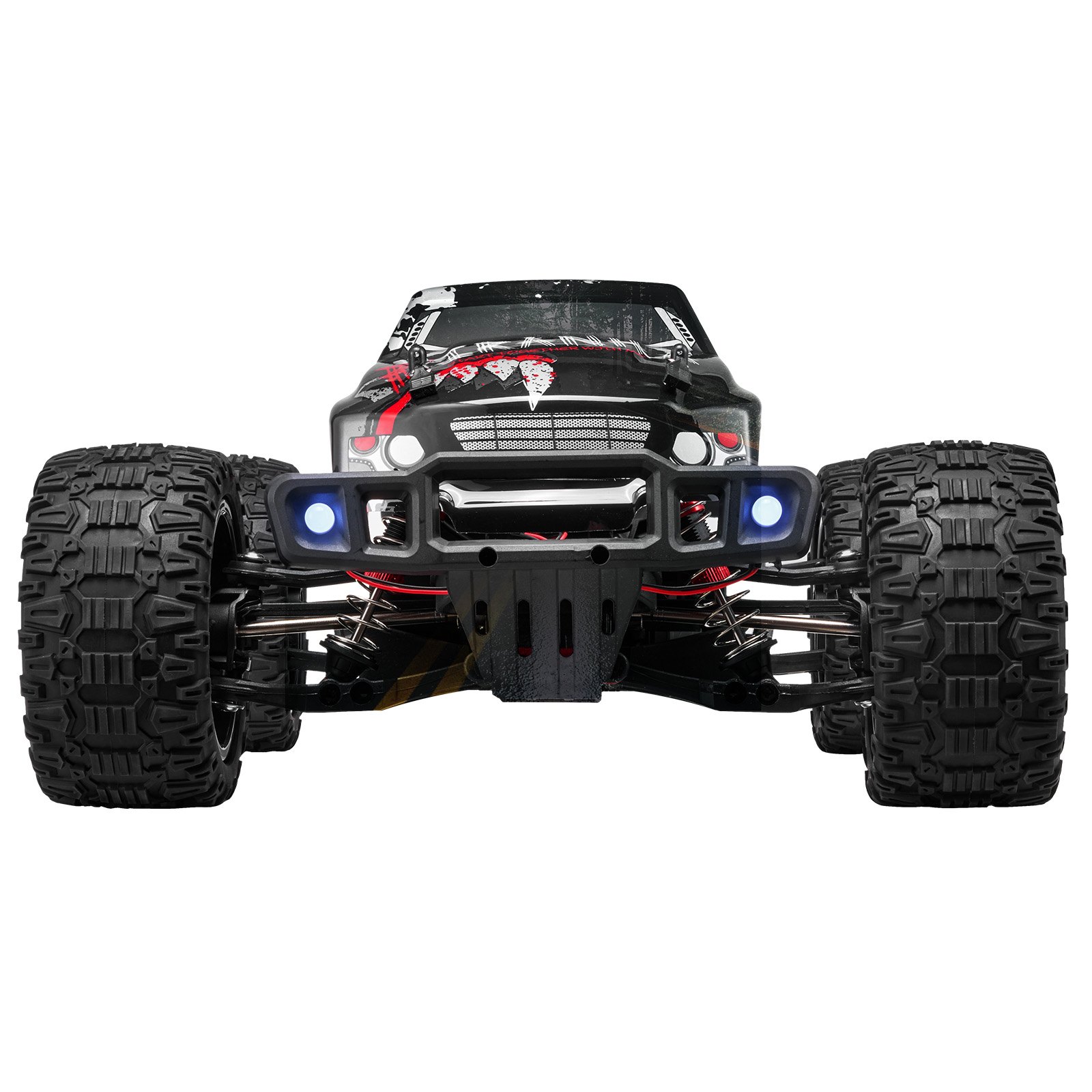 VEVOR Remote Control Car, 1:10 Scale RC Car for Kids, All Terrain 4WD Off-Road Monster Truck with 45° Wheelie & 2 Batteries, 38 km/h High Speed Hobby Racing Car - Ideal Gift for 8+ Years Kids, IPX4