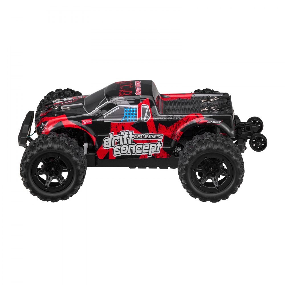 VEVOR Remote Control Car, 1:18 Scale RC Car for Kids, All Terrain 4WD Off-Road Monster Truck with 45° Wheelie & 2 Batteries, 36 km/h High Speed Hobby Racing Car, Ideal Gift for 8+ Years Kids, IPX4