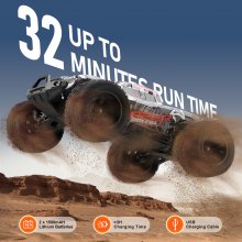 VEVOR Remote Control Car 1:14 Scale Kids RC Car All Terrain 4WD Off-Road Truck