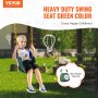 VEVOR 2-Pack Swing Seats Swings Replacement for Outdoor Swing Set 66 Inch Chain