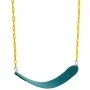 VEVOR 2-Pack Swing Seats, with 66 Inch Coated Chains and Snap Hooks, Support 300 lbs Swings Replacement for Outdoor Swing Set, Swing Set Accessories for Kids, for Outdoor and Indoor Use, Green