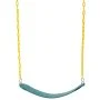 VEVOR 2-Pack Swing Seats, with 66 Inch Coated Chains and Snap Hooks, Support 300 lbs Swings Replacement for Outdoor Swing Set, Swing Set Accessories for Kids, for Outdoor and Indoor Use, Green