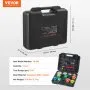 VEVOR 14 pcs Universal Radiator Pressure Tester Kit, Coolant Pressure Tester Kit with Manual Pump and Color-coded Steel Test Cap Adapters, with Toolbox, For Cars Motorcycles Trucks Cooling System