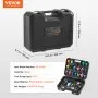 VEVOR 28 pcs Universal Radiator Pressure Tester Kit, Coolant Pressure Tester Kit with Manual Pump and Color-coded Test Caps, Coolant Vacuum Refill kit for Cars Motorcycles Trucks Cooling System