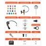 VEVOR Coolant Pressure Tester Kit, 47Pcs Radiator Vacuum Refill Kit with 3 Metal Adapters, Universal Fit, Automotive Cooling System Pressure Tester Tool, with Pressures Pump & Aluminum-Plastic Filler