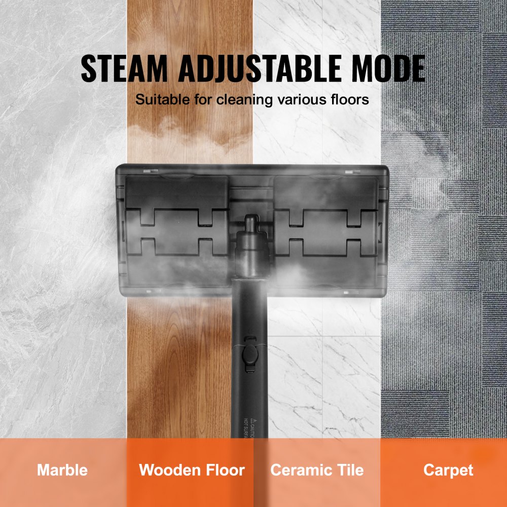 VEVOR Steam Cleaner for Home Use, Portable Steam Cleaner with 20 Accessories, 51oz Tank & 18ft Power Cord, Steamer for Deep Cleaning Floors, Windows, Grout, Grills, Cars, and More