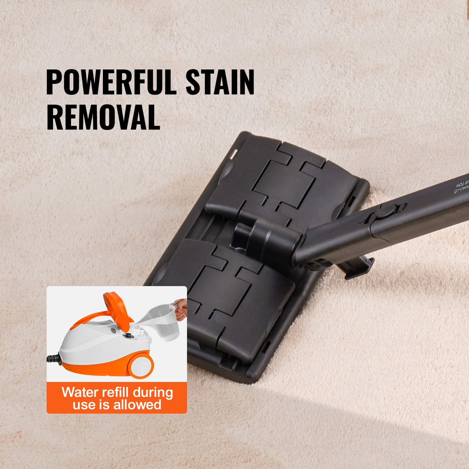 VEVOR Steam Cleaner for Home Use, Portable Steam Cleaner with 20 Accessories, 51oz Tank & 18ft Power Cord, Steamer for Deep Cleaning Floors, Windows, Grout, Grills, Cars, and More