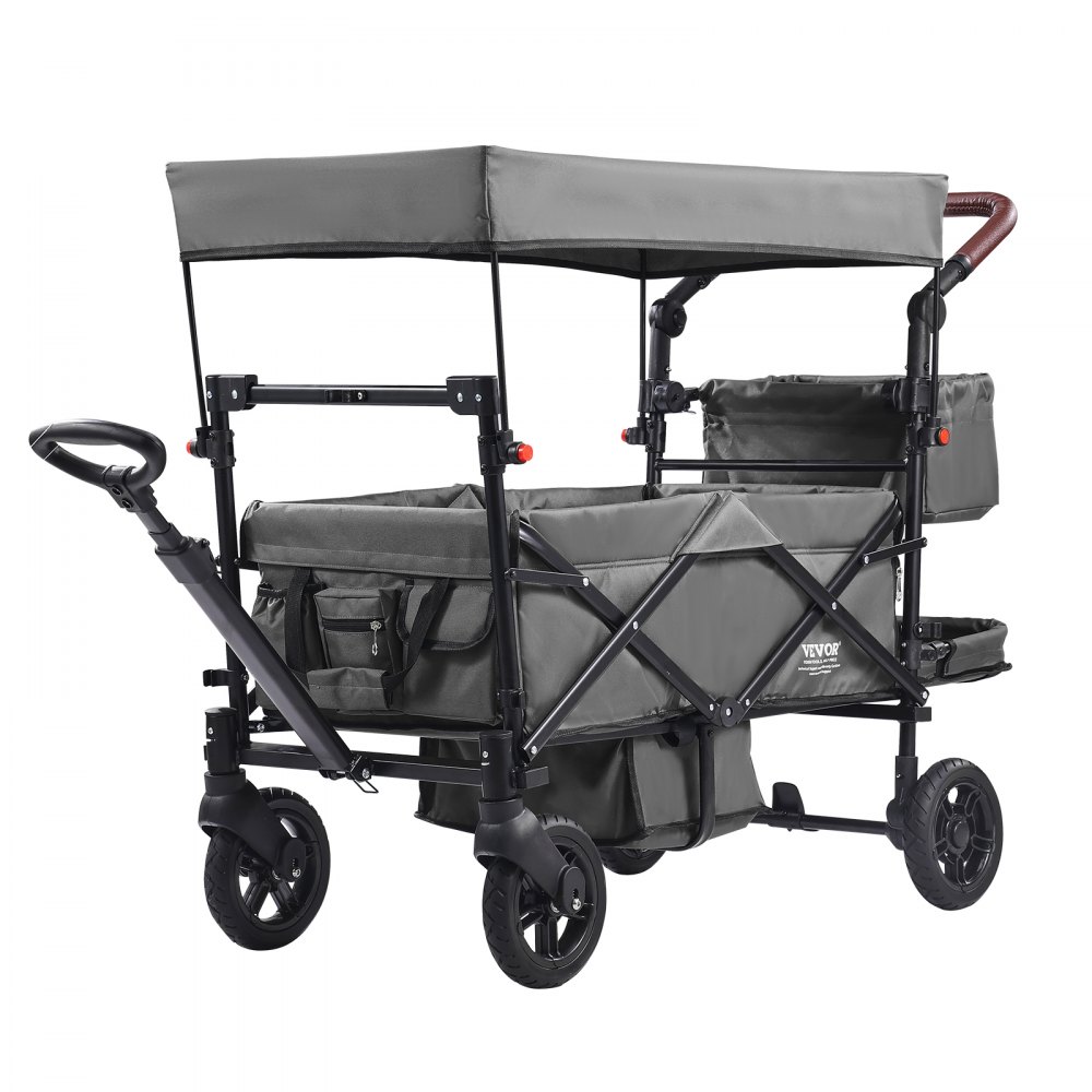 Carrinho de passeio VEVOR Wagon Push Pull Quad dobrável para 2 crianças ...