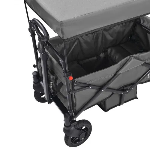 VEVOR Wagon Stroller for Kids, Push Pull Quad Collapsible