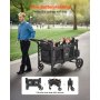 VEVOR Wagon kočárek pro 4 děti Push Pull Quad skládací kočárek pro kempování