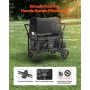 VEVOR Wagon kočárek pro 4 děti Push Pull Quad skládací kočárek pro kempování