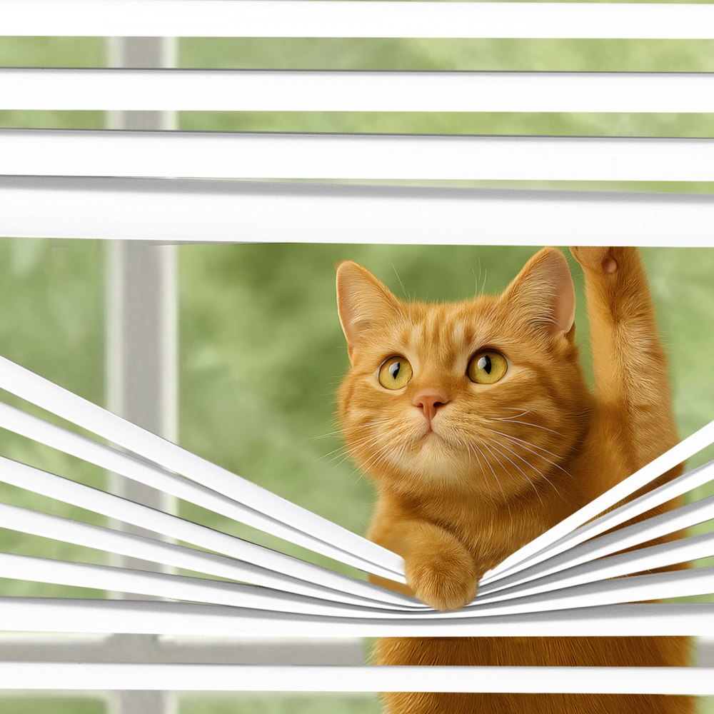 VEVOR Mini Blinds, 43.3" W x 48" H, 1" Slat Size, Cordless Horizontal Light Filtering No-Drill Mini Blind for Indoor Windows, Easy to Clean and Adjustable, for Home Decor, Room Darkening, White