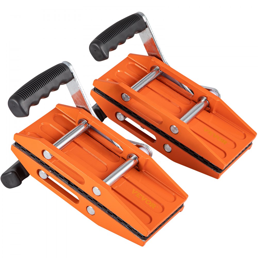 VEVOR 2 PCS Double Handed Stone Carrying Clamps, 1.97 inch (50mm) Granite Lifting Tools with Slip-proof Rubber Pads, 440 lbs Loading Capacity for Moving Marble, Glass, Slabs and Plywood