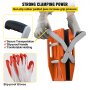 VEVOR granite lifting tools with non-slip jaws, slip-proof handle, and slip-proof gloves for secure transport.