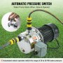 VEVOR shallow well jet pump with automatic pressure switch on green grass.