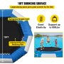 VEVOR 10ft Inflatable Water Bouncer With Slide Water Trampoline Splash Padded Inflatable Bouncer Bounce Swim Platform for Water Sports