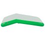 VEVOR Inflatable Water Trampoline 10ft , Round Inflatable Water Bouncer with Yellow Slide and 4-Step Ladder, Water Trampoline in Green and White for Water Sports.