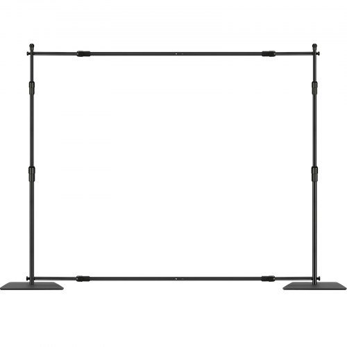 VEVOR 10ft x 10ft Pipe and Drape Kit, Heavy Duty Backdrop Stand with Carbon Steel Base, Adjustable Backdrop Support with 6 Clamps and A Carry Bag for Wedding, Party, Event, Photography, and Exhibition