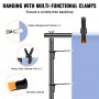 VEVOR 12 x 10 ft Heavy Duty Backdrop Stand, Height Adjustable Photography Backdrop Stand, Background Support System with 6 Clamps and A Carry Bag, for Party, Wedding, Display, Photo