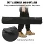 carrying case with VEVOR backdrop stand, easy assembly, portable, high-quality nylon, brown boots.