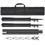 VEVOR 365.7 x 304.8 cm Heavy Duty Backdrop Stand, Height Adjustable Photography Backdrop Stand, Background Support System with 6 Clamps and A Carry Bag, for Party, Wedding, Display, Photo