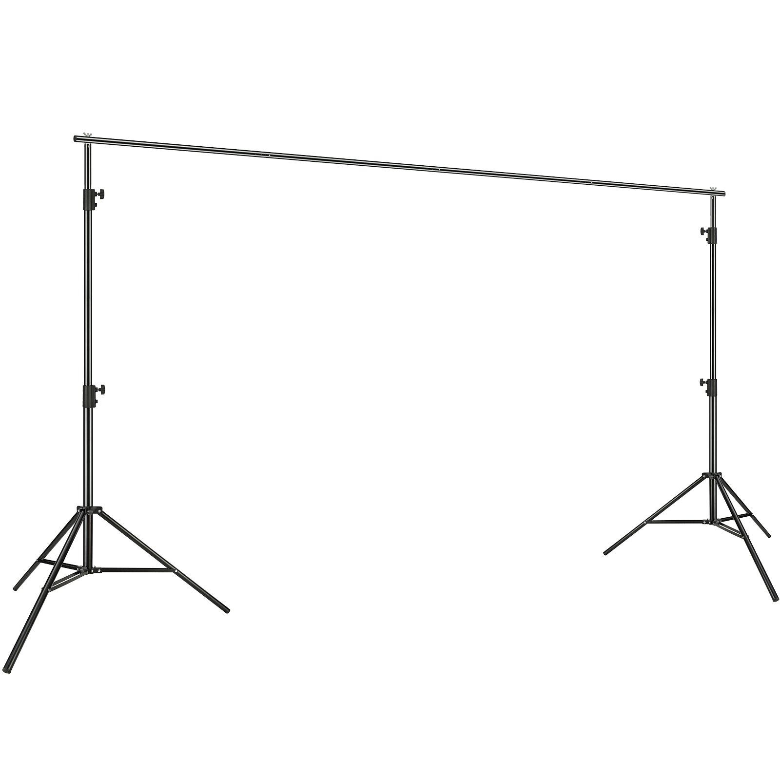 VEVOR backdrop stand with adjustable height and sturdy tripod bases.