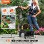 VEVOR shallow well jet water pump for garden irrigation, showcasing high-power 1 hp and 17.6 gpm flow.