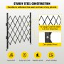VEVOR Single Folding Security Gate, 1.5m H x 1.8m W Folding Door Gate, Steel Accordion Security Gate, Flexible Expanding Security Gate, 360° Rolling Barricade Gate, Scissor Gate/Door with Padlock