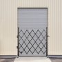 VEVOR Enkel sammenleggbar sikkerhetsport, 180 × 161 cm (B × H) Foldeport, Sikkerhetsport i stål med trekkspill, Fleksibel, Utvidbar sikkerhetsport, 360° rullende barrikadeport, Sakseport/dør med hengelås