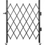 VEVOR Enkel sammenleggbar sikkerhetsport, 180 × 161 cm (B × H) Foldeport, Sikkerhetsport i stål med trekkspill, Fleksibel, Utvidbar sikkerhetsport, 360° rullende barrikadeport, Sakseport/dør med hengelås