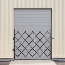 VEVOR Single Folding Security Gate, 48" H x 66" W Folding Door Gate, Steel Accordion Security Gate, Flexible Expanding Security Gate, 360° Rolling Barricade Gate, Scissor Gate or Door with Padlock