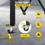 VEVOR enkel sammenleggbar sikkerhetsport, 48" H x 71" W foldedørport, trekkspillsikkerhetsport i stål, fleksibel ekspanderende sikkerhetsport, 360° rullebarrikadeport, sakseport eller dør med hengelås