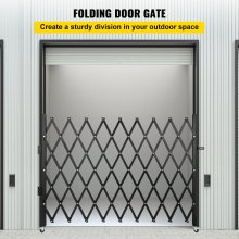 VEVOR Single Folding Security Gate Folding Door Gate 75"W x 50"H Scissor Gate