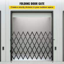 VEVOR Single Folding Security Gate Folding Door Gate 75"W x 48"H Scissor Gate