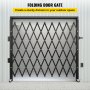 VEVOR Single Folding Security Gate, 6-1/2' H x 7-1/2' W Folding Door Gate, Steel Accordion Security Gate, Flexible Expanding Security Gate, 360° Rolling Barricade Gate, Scissor Gate/Door with Padloc